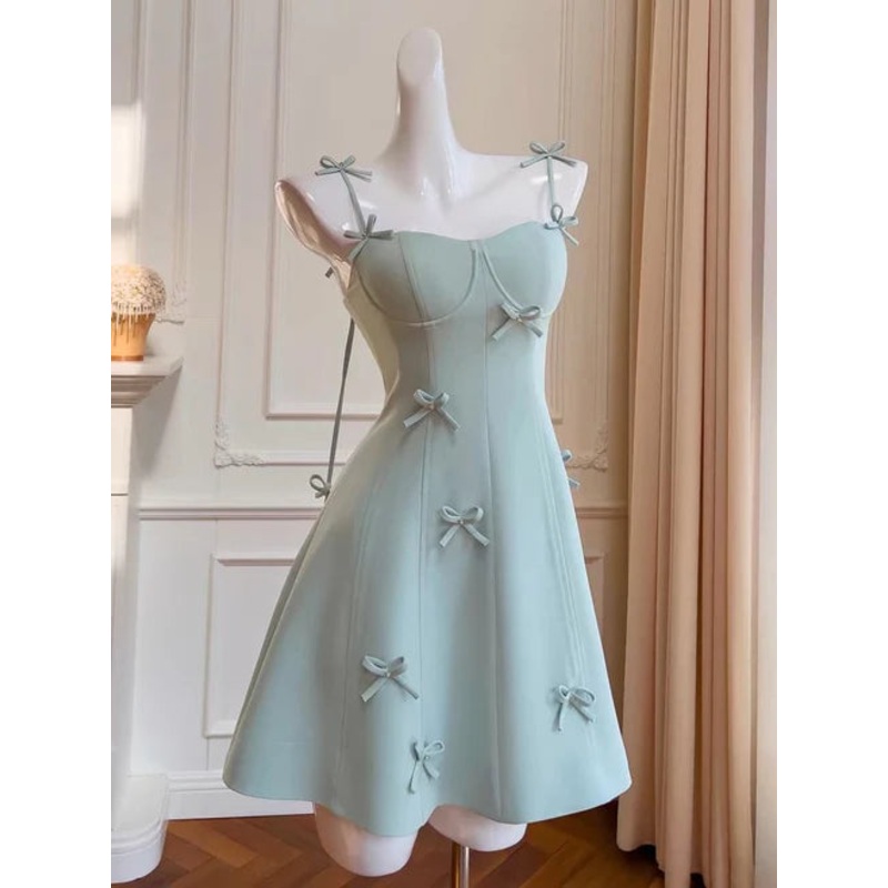 Light Blue Straps A-Line Homecoming Dress Short Party Dress Formal Dress Wholesale