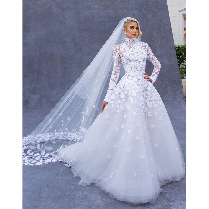 Aimishang Wedding Dress Elegant A-Line Gypsophila With Appliques