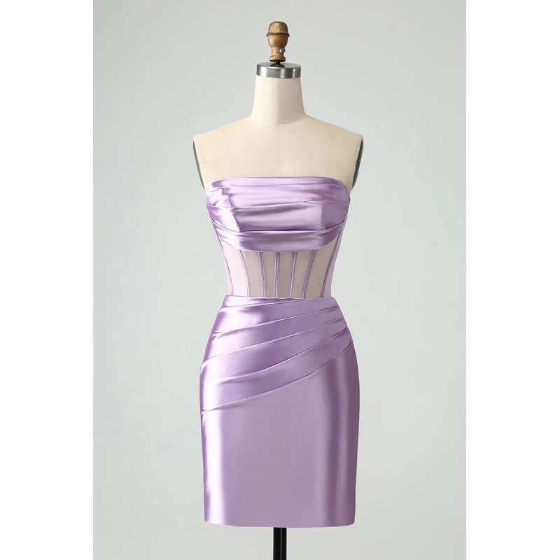 Aimishang Short Homecoming Dress Dark Green Bodycon Strapless Corset Fashionable and Beautiful