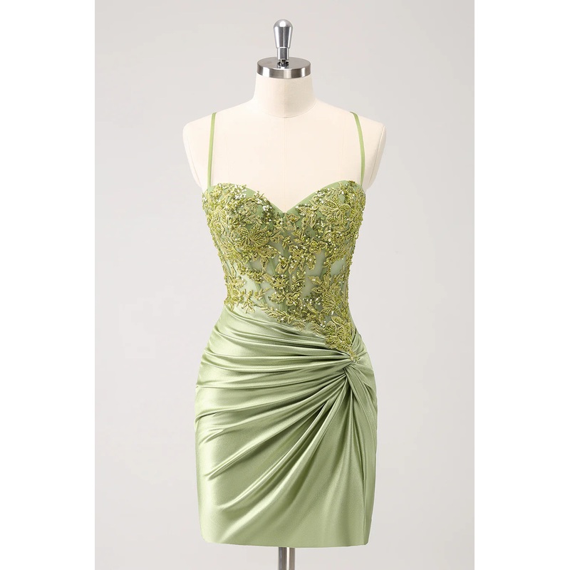 Aimishang Stylish Army Homecoming Dress Tight Lace Up Back Corset Sequin with Appliques