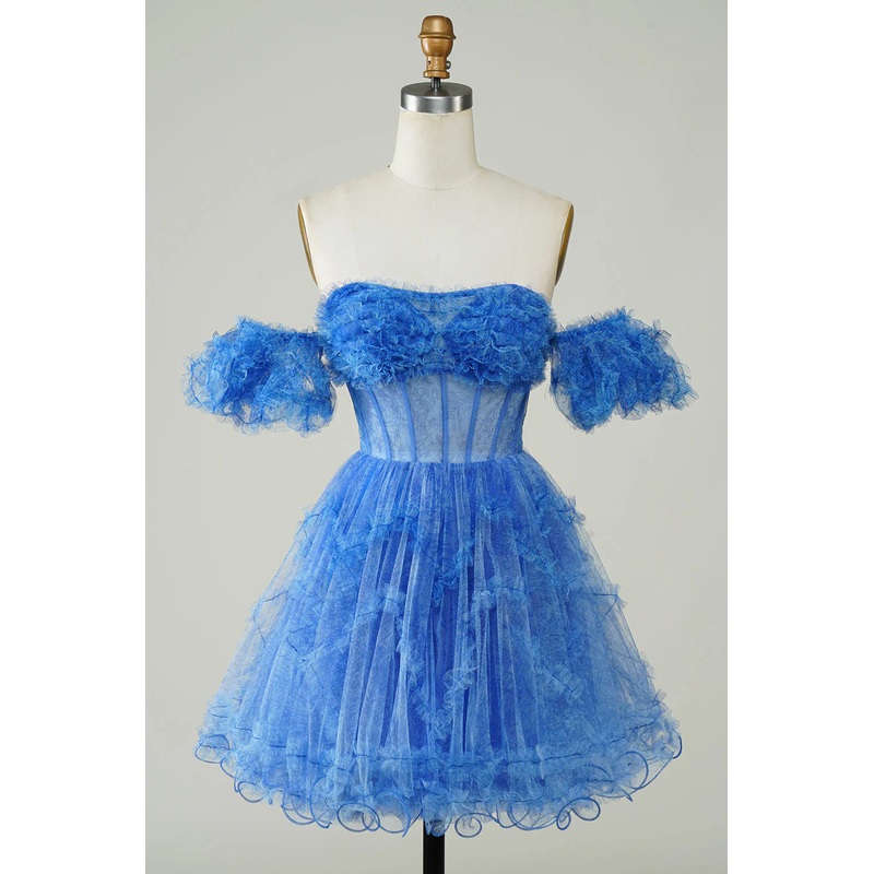 Aimishang A Line Graduation Dresses Off The Shoulder Short Homecoming Dress