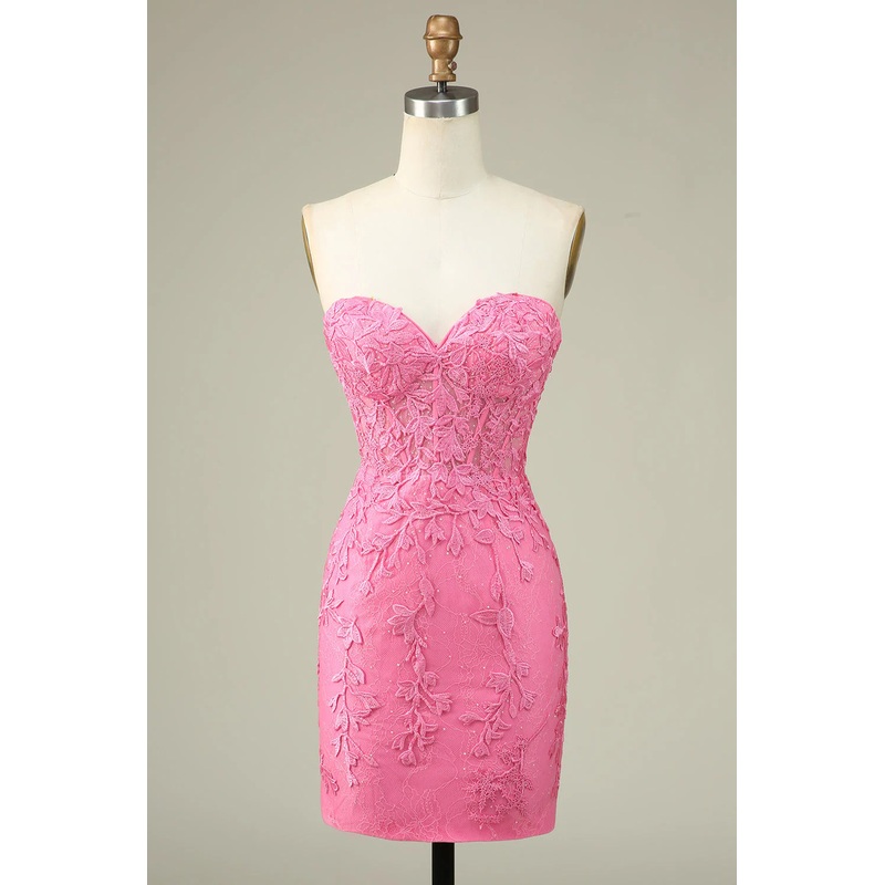 Aimishang Short Homecoming Dress Bodycon Light Green Sweetheart Corset with Appliques