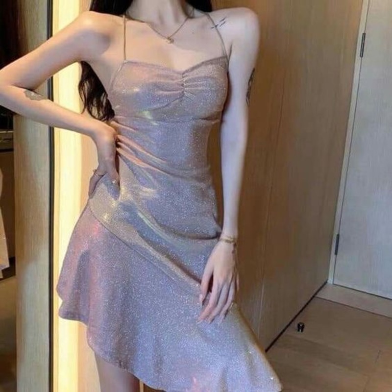 Aimishang Dress Wholesale Shiny Sleeveless Dress Charming Party Dress Backless Tight Bodycon Mermaid Chic Dress Homecoming Dress