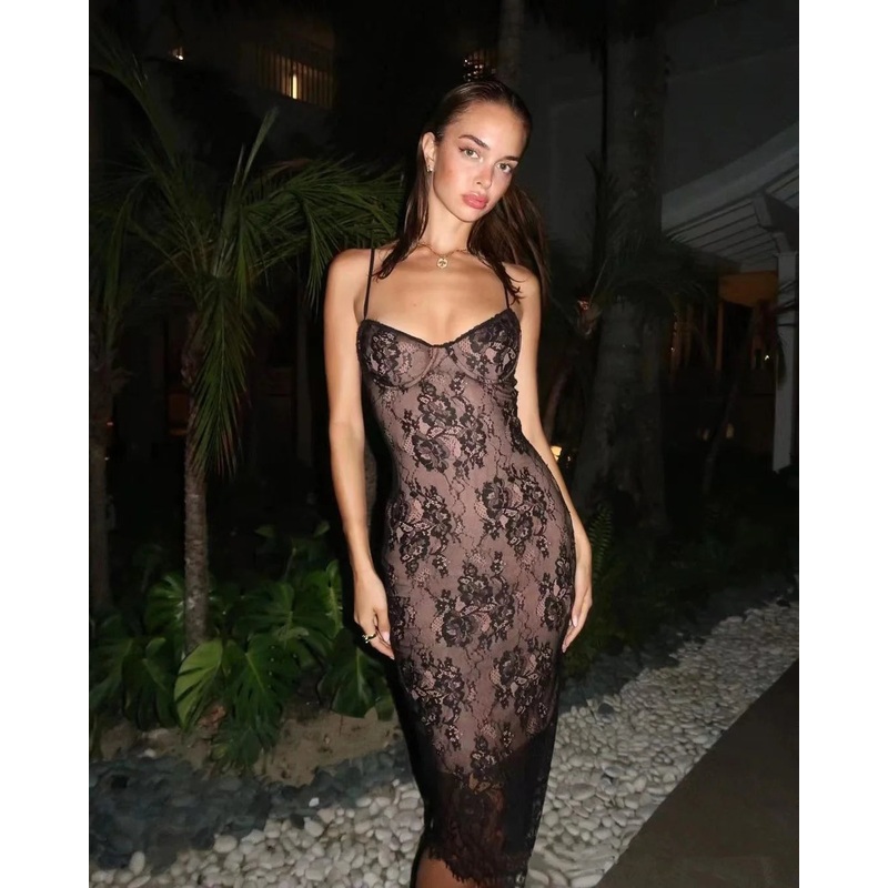 Spaghetti Straps Lace Bodycon Homecoming Dresses