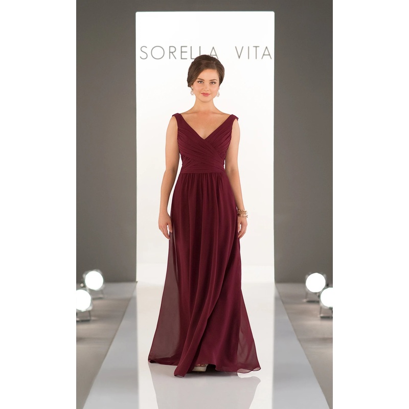 Classic Chiffon V-Neck Bridesmaid Dress