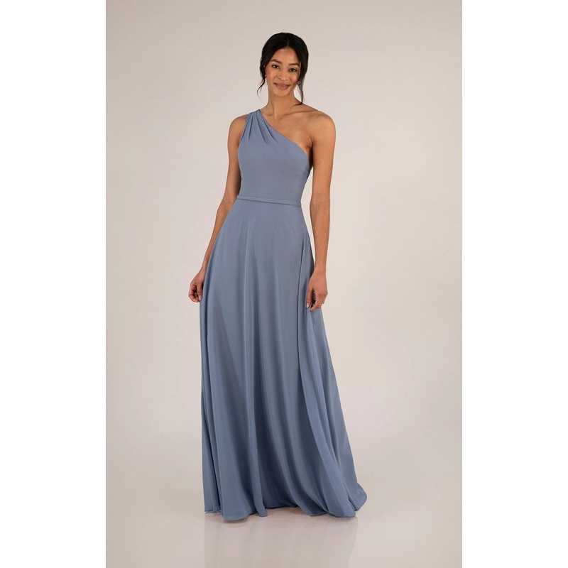 Elegant Chiffon One-Shoulder Floor-Length Bridesmaid Dress