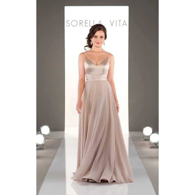 Mixed Fabric Bridesmaid Dress