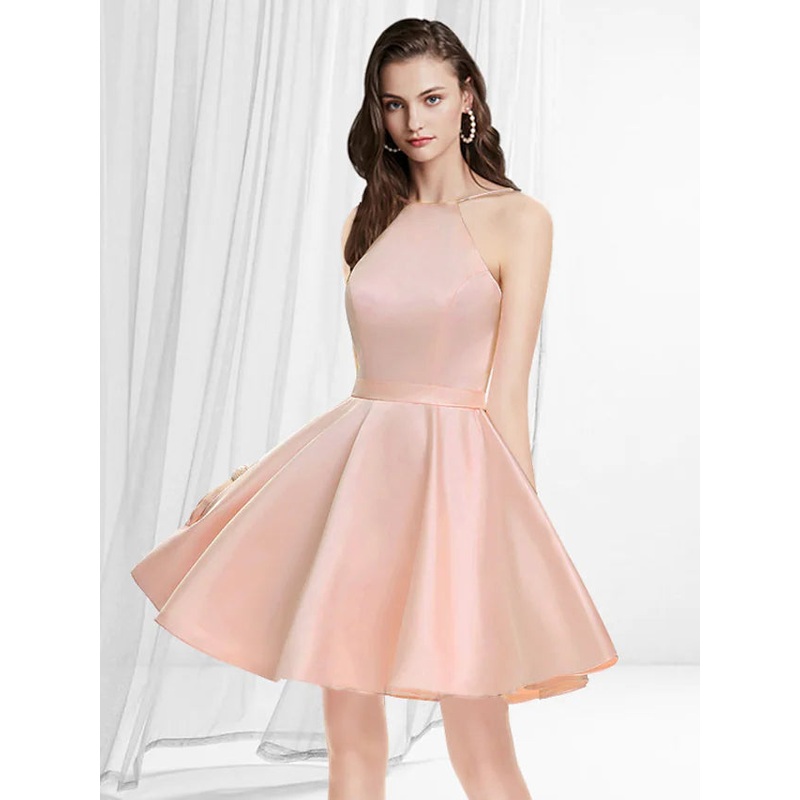 Dresses Reformation Dress  Short  Mini Sleeveless Jewel Neck Satin with Sleek