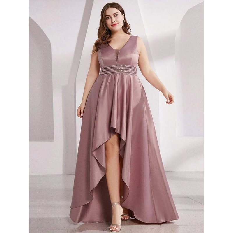 Women's Plus Size Asymmetric High Low Cocktail Party Dress