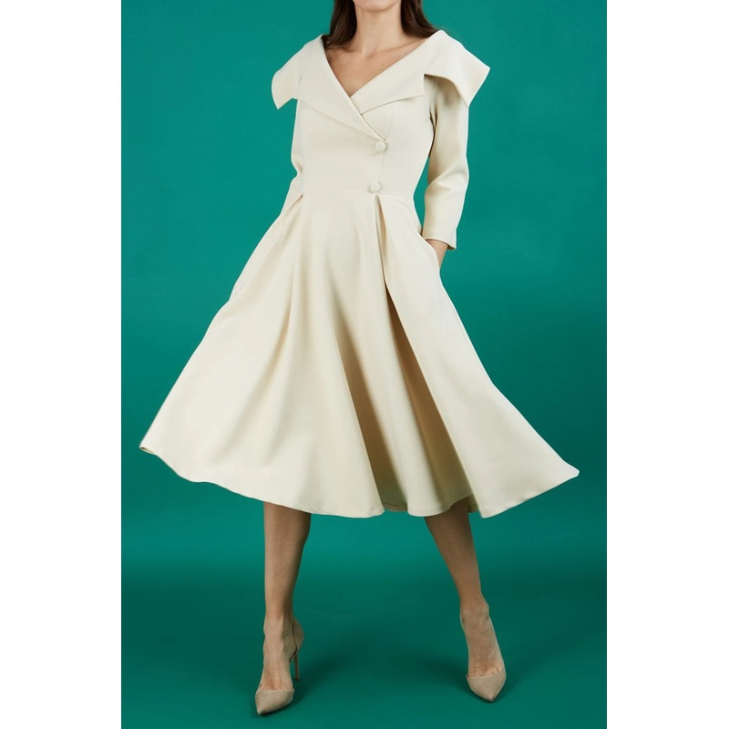 A-Line 3/4 Length Sleeve Formal Mother of the Bride Dresse Cocktail Dresses